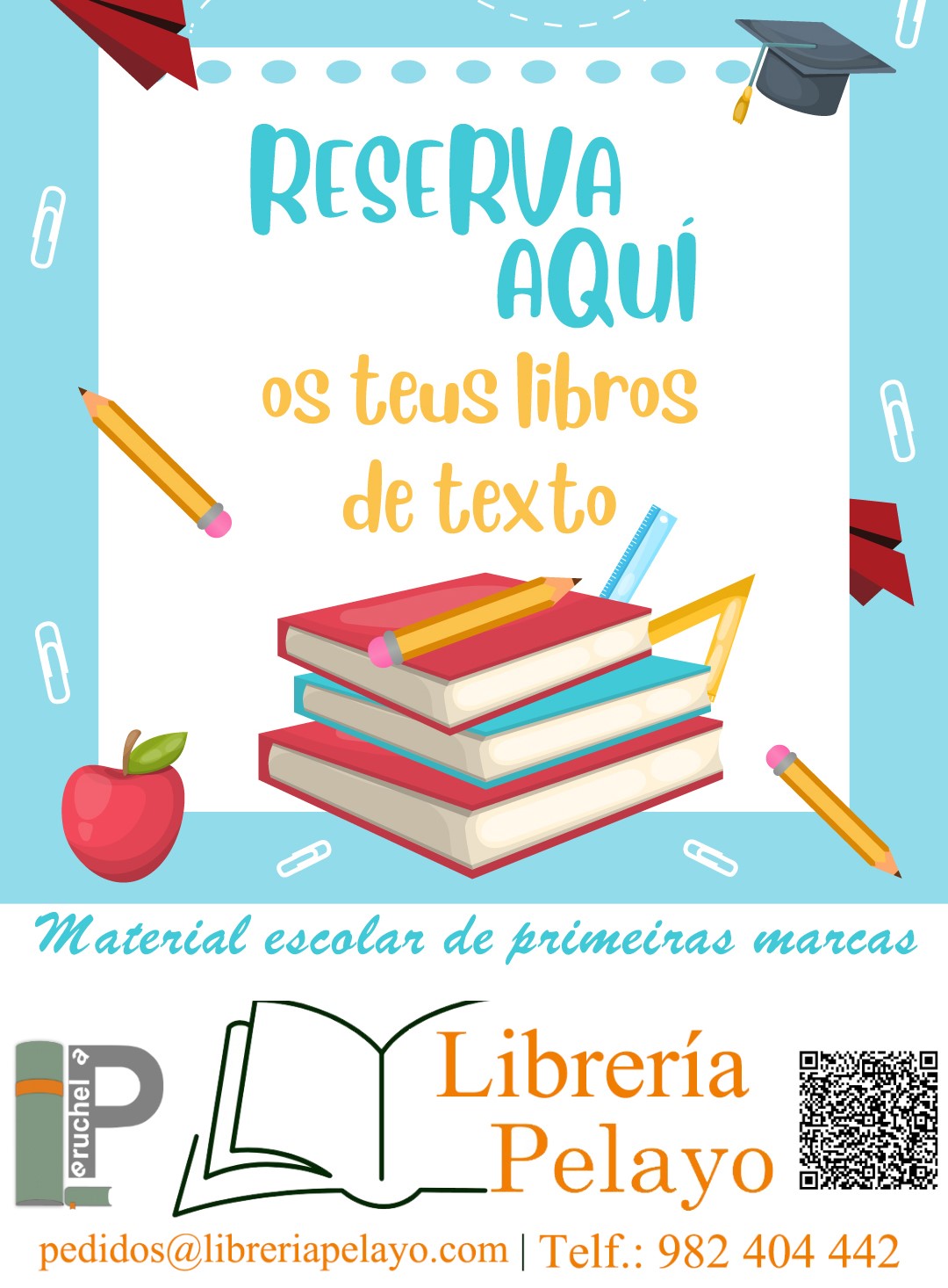 reserva os teus libros e material escolar